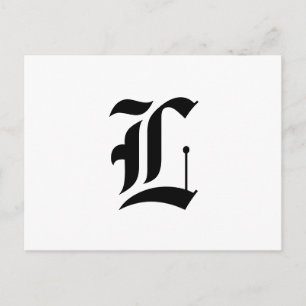 Carte Postale Lettre de police anglaise ancienne personnalisée (