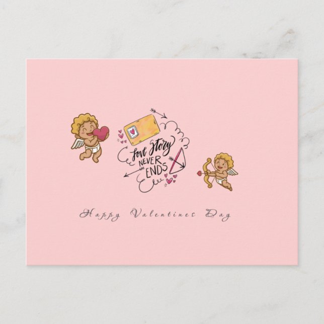 Carte Postale Lettre de voeux Embrace Love de Cupid (Devant)