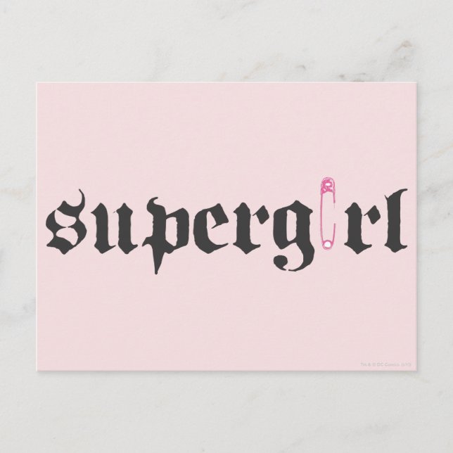 Carte Postale LETTRE D'ÉCRAN DE SÉCURITÉ Supergirl (Devant)