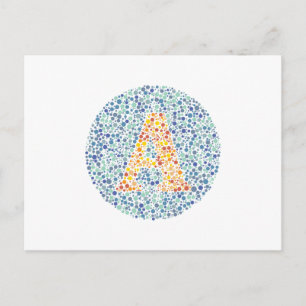 Carte Postale Lettre d'essai oculaire "A"