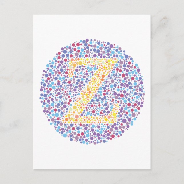 Carte Postale Lettre d'essai oculaire "Z" (Devant)