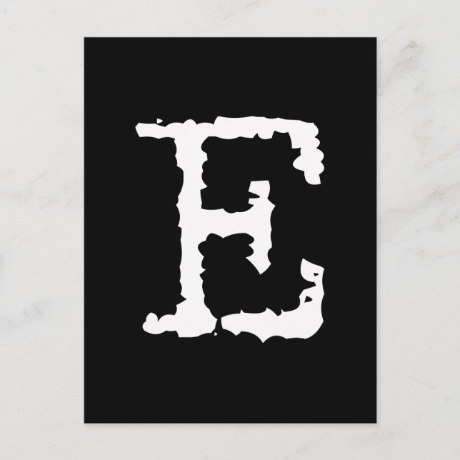 Carte Postale Lettre E (Devant)