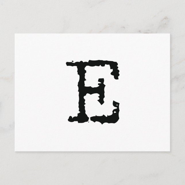 Carte Postale Lettre E (Devant)