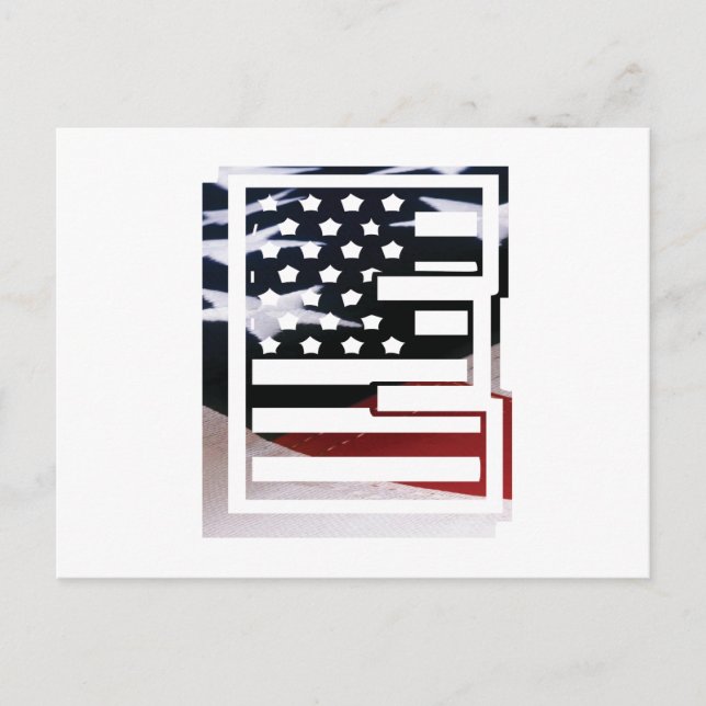 Carte Postale Lettre E Monogramme Initial USA (Devant)