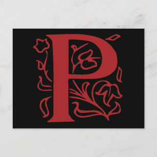 Carte Postale Lettre fantaisie P