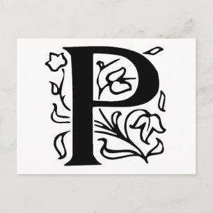 Carte Postale Lettre fantaisie P
