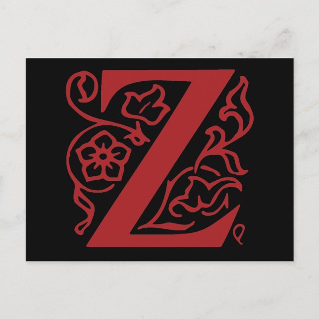 Carte Postale Lettre fantaisie Z (Devant)