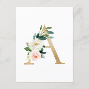 Carte Postale LETTRE FAUX GOL A MOULET MONOGRAPHIQUE Floral