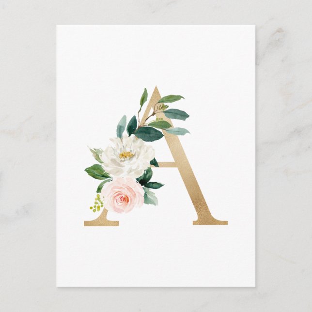 Carte Postale LETTRE FAUX GOL A MOULET MONOGRAPHIQUE Floral (Devant)