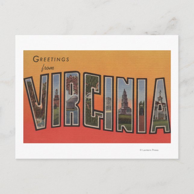 Carte Postale LETTRE GRANDE Virginie ScènesVirginie 3 (Devant)