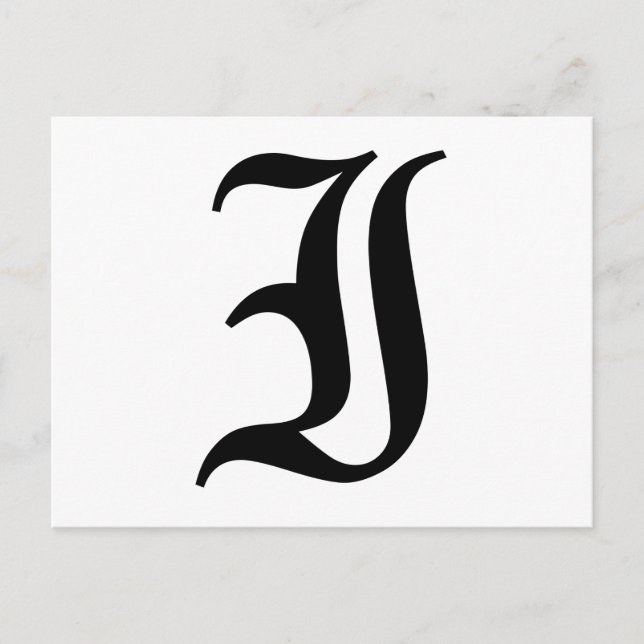 Carte Postale Lettre I Ancien texte anglais sur Arrière - plan b (Devant)