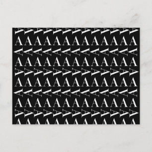 Carte Postale Lettre initiale A monogramme
