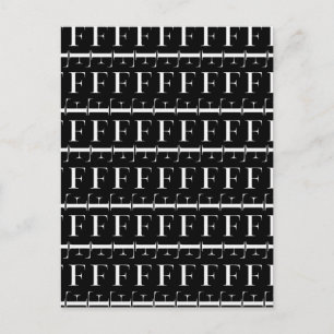 CARTE POSTALE LETTRE INITIALE MONÂTRE F