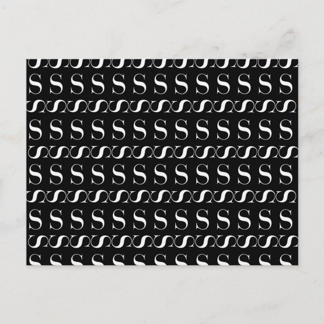 CARTE POSTALE LETTRE INITIALE MONÂTRE S (Devant)