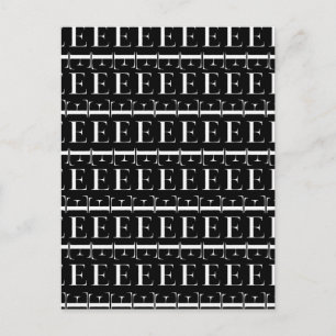 Carte Postale Lettre initiale monogramme E