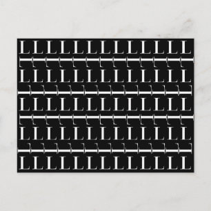 Carte Postale Lettre initiale monogramme L