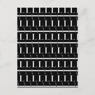Carte Postale Lettre initiale monogramme L