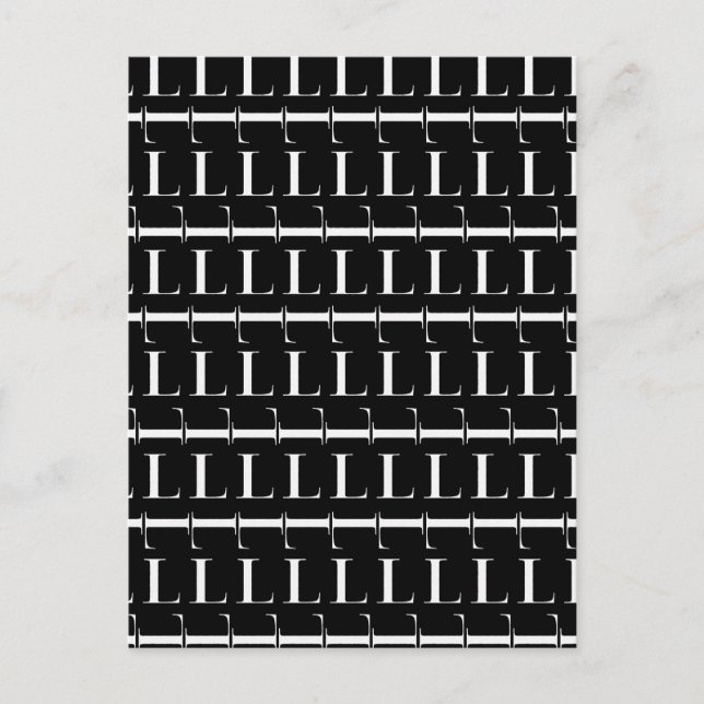 Carte Postale Lettre initiale monogramme L (Devant)