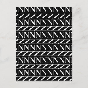 Carte Postale Lettre initiale monogramme N