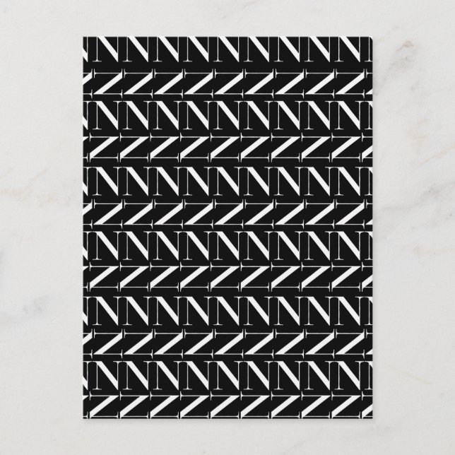 Carte Postale Lettre initiale monogramme N (Devant)