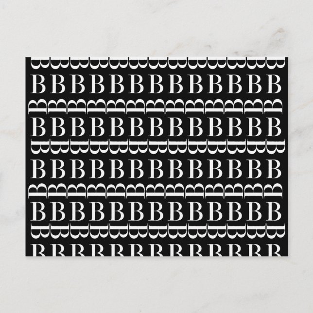 CARTE POSTALE LETTRE INITIALE MONOGRAPHIQUE B (Devant)