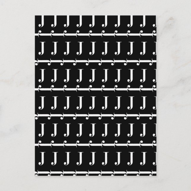 CARTE POSTALE LETTRE INITIALE MOYENNE J (Devant)