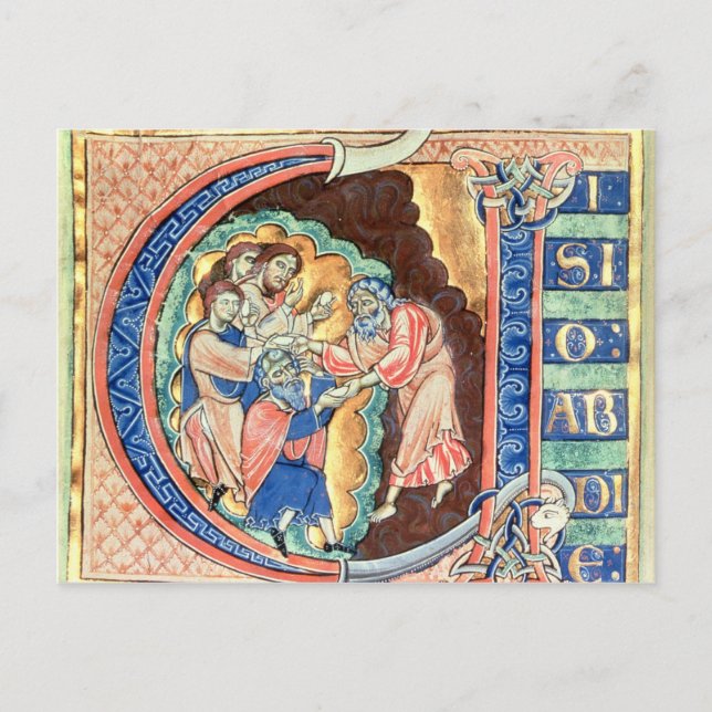 Carte Postale Lettre initiale 'V' Visio Abdie (Devant)