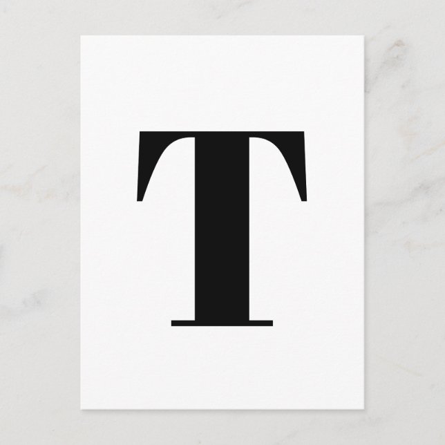 Carte Postale Lettre moderne | Initiale minimaliste Alphabet per (Devant)