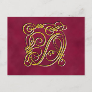 CARTE POSTALE LETTRE MONOGRAPHIQUE ROYALE D