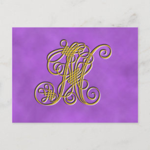CARTE POSTALE LETTRE MONOGRAPHIQUE ROYALE N