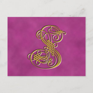CARTE POSTALE LETTRE MONOGRAPHIQUE S