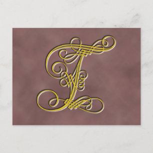 CARTE POSTALE LETTRE MONOGRAPHIQUE T