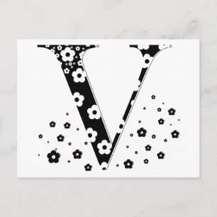 Carte Postale LETTRE Motif Fleur V
