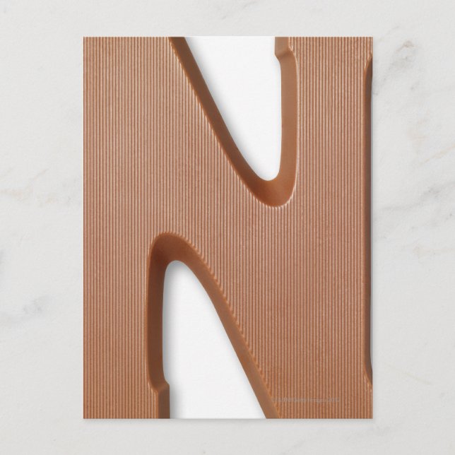 Carte Postale Lettre n de chocolat (Devant)