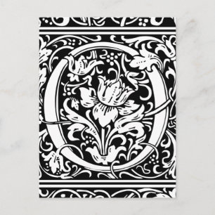 Carte Postale Lettre O Monogramme Médiéval Art Nouveau