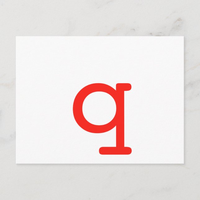 Carte Postale Lettre q (Devant)