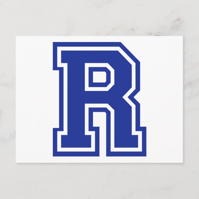 Carte Postale Lettre R (Devant)