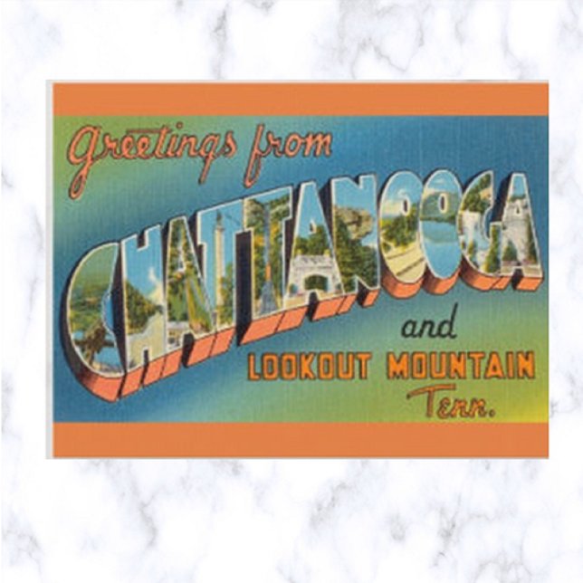 Carte Postale LETTRE vintage CHattanooga Tennessee (Créateur téléchargé)
