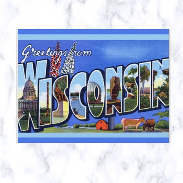 Carte Postale LETTRE vintage GRÂCE Wisconsin (Créateur téléchargé)