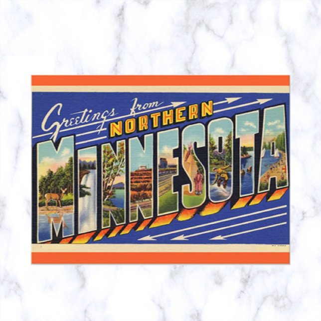 Carte Postale LETTRE vintage GROUPE Minnesota (Créateur téléchargé)