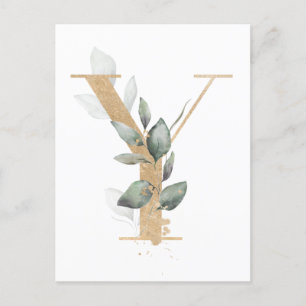 Carte Postale Lettre Y Monogramme