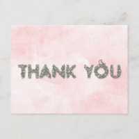 Lettres Contour Floral Merci
