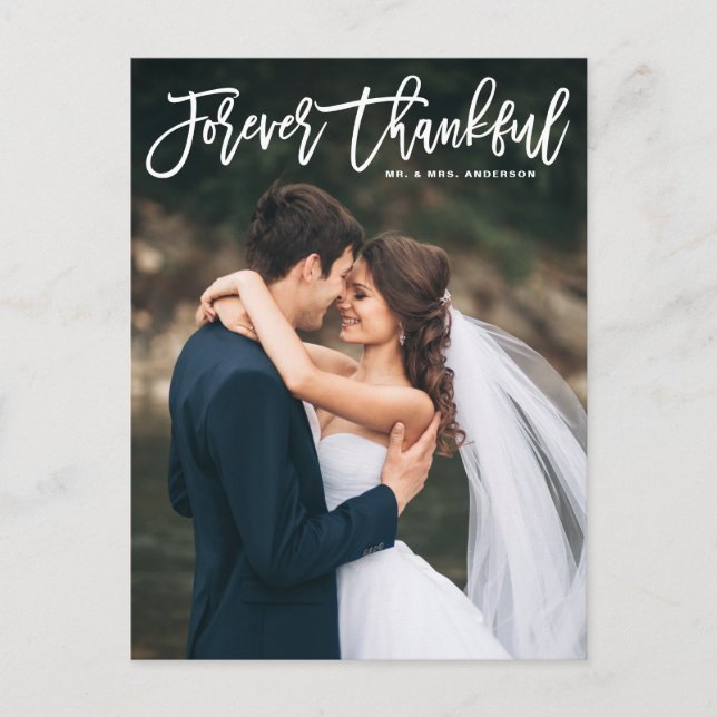 Carte Postale Lettres de Merci Mariage pour toujours pleines de  (Devant)