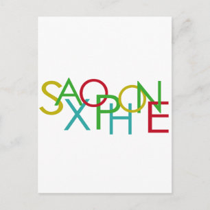 Carte Postale Lettres SAXOPHONE
