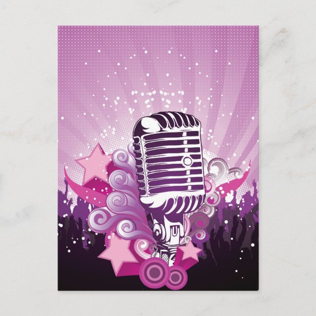 Carte Postale leurre du microphone (Devant)