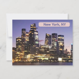 Carte Postale Levée de soleil sur Manhattan, rivière Hudson