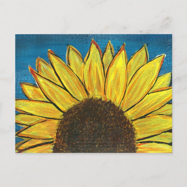 Carte Postale Levée de tournesol (Devant)