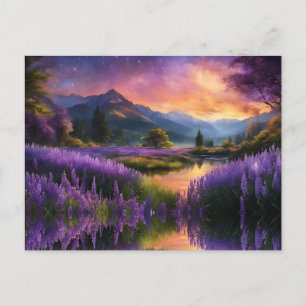 Carte Postale Levée solaire de Purple Mountain Valley