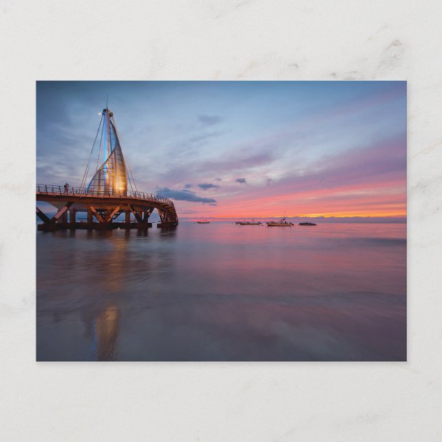 Carte Postale Lever De Lune Et Coucher Du Soleil (Devant)