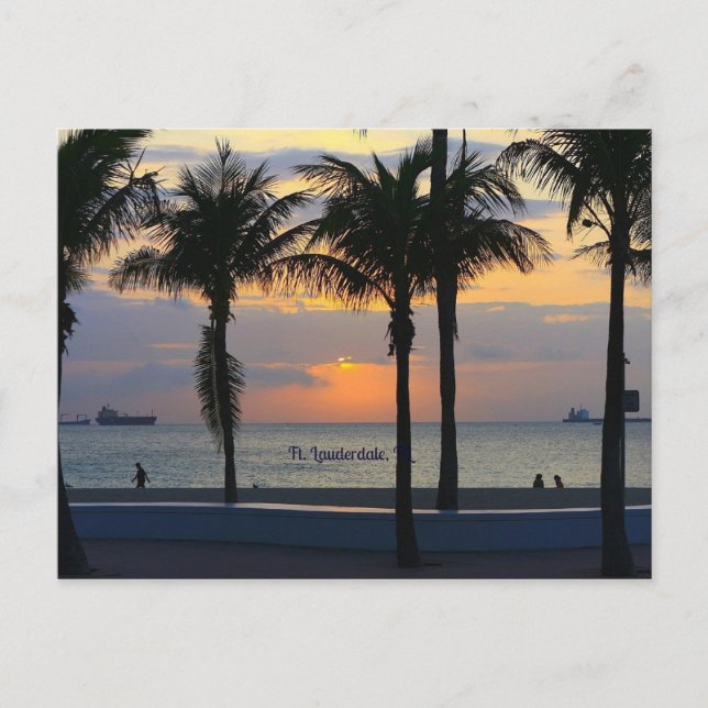 Carte Postale Lever de soleil à Ft. Lauderdale (Devant)